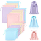 Hillban 20 Pcs Adult Game Toy Storage Bags Microfiber Drawstring Bags Adjustable Toys Organizer Foldable Ditty Bag Pouch Case for Game Toy Cosmetic, 3 Sizes (Pastel Color)